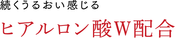 続くうるおい感じる ヒアルロン酸W配合