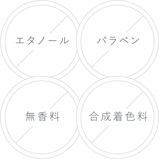 肌が求めているものだけを。こだわりのフリー処方。