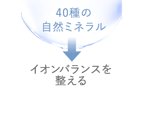 40種の自然ミネラルイオンバランスを整える