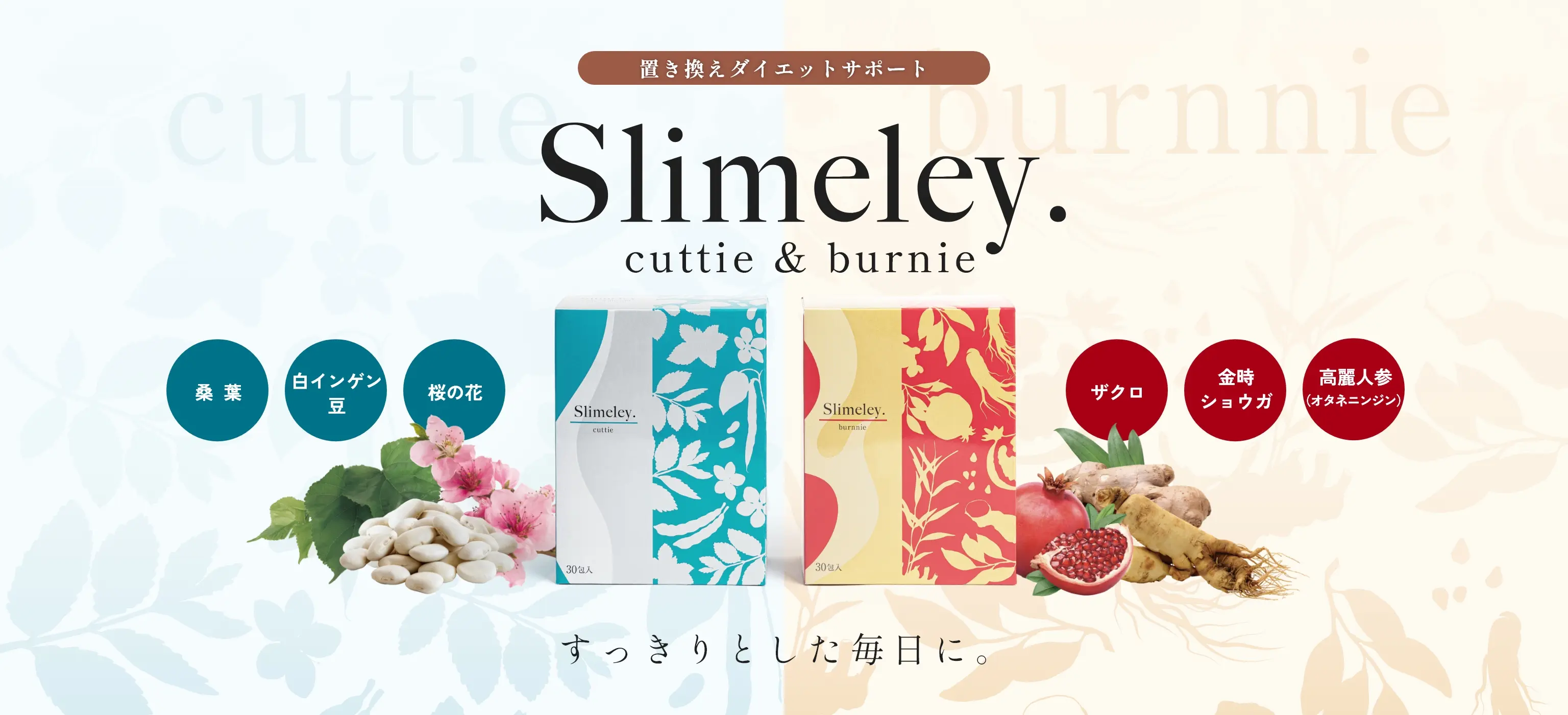 置き換えダイエットサポートスリムレイ cuttie&burnie