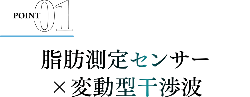 POINT01：脂肪測定センサー×変動型干渉波