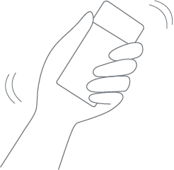 中身を出す前に、容器をよく振ってください。